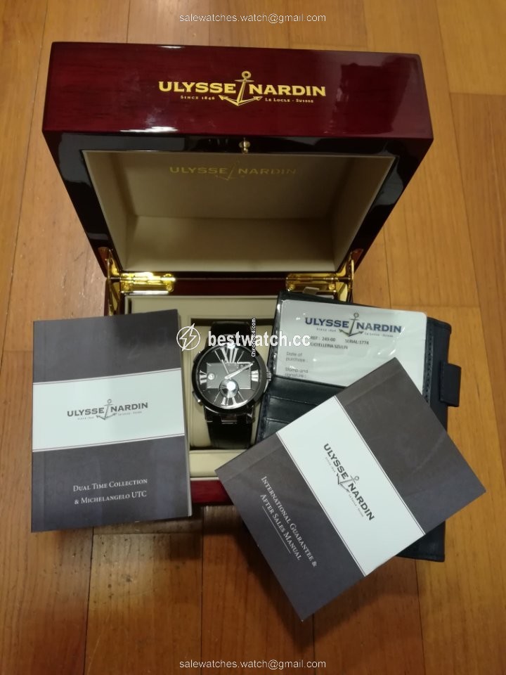 IMG_9085 Ulysse Nardin Executive Dual Time Mens watch Unisex Automatic Steel 243-00-3 42 Replica 2