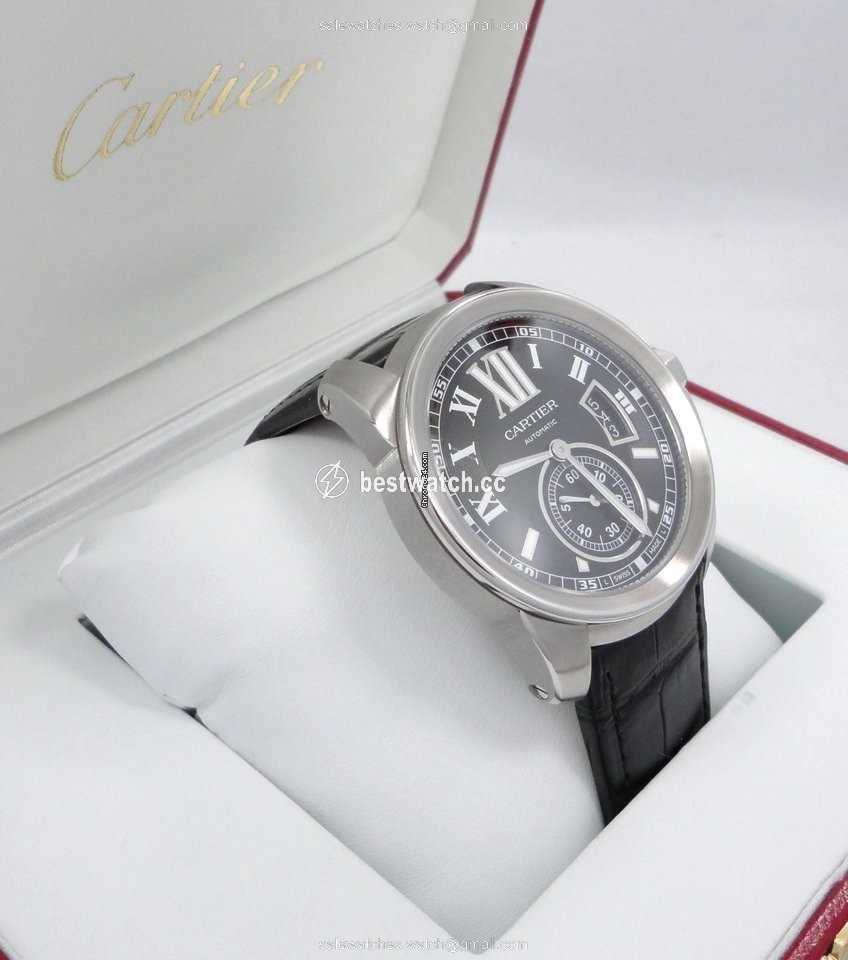 IMG_9085 Cartier Calibre de Cartier Mens watch Unisex Automatic Steel W7100014 Replica 2