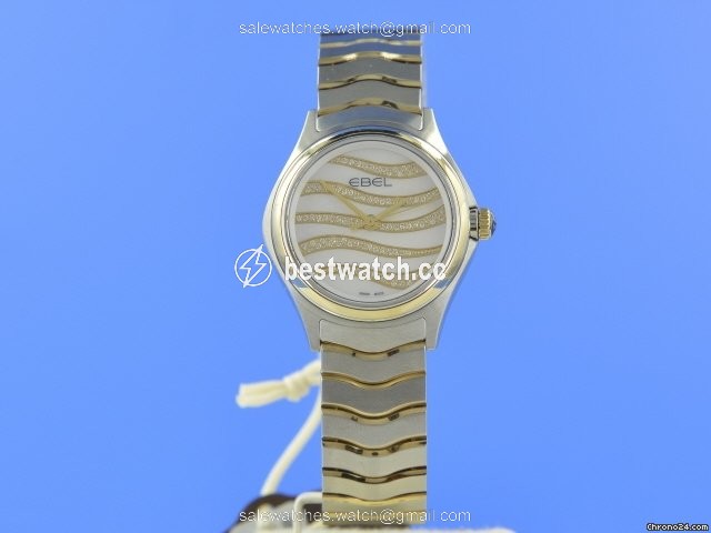 IMG_9085 Ebel Wave Womens watch Quartz Gold Steel 1216271 Replica 2
