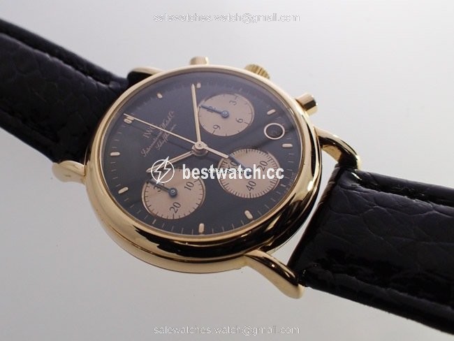 IWC Portofino Chronograph Womens watch Quartz Red gold 3730 Replica 2