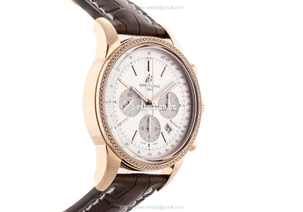 IMG_9085 Breitling Transocean Chronograph Mens watch Unisex Automatic Rose gold RB015253 G738 Replica 2