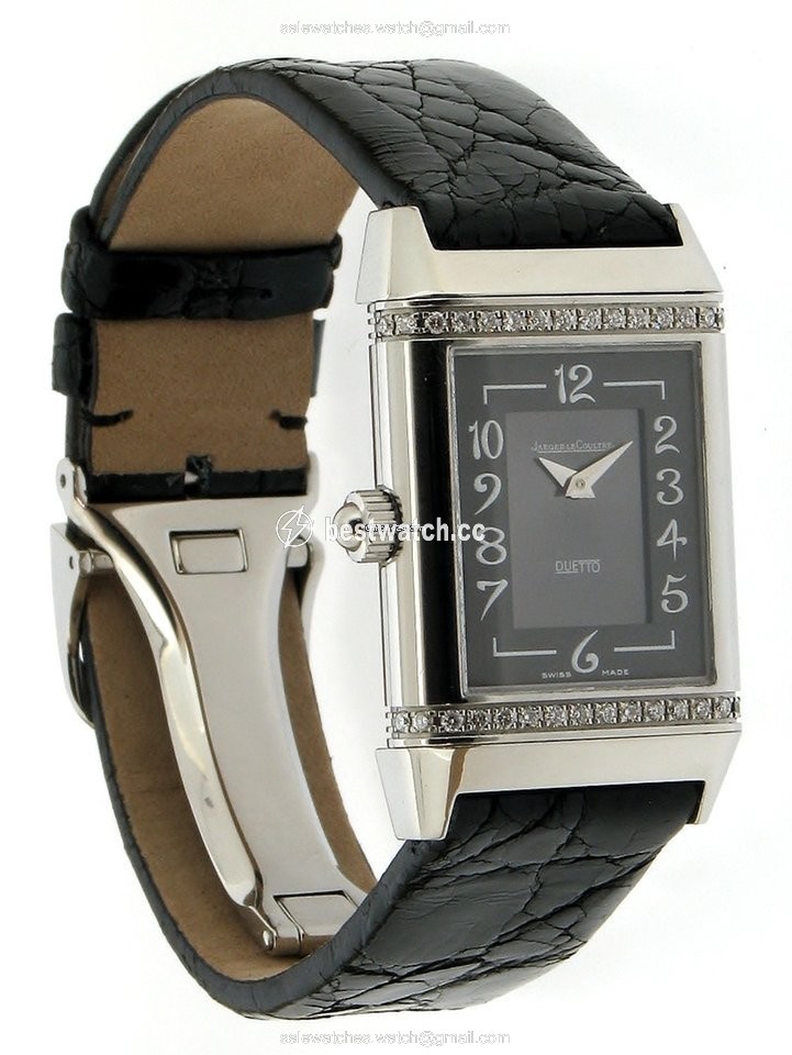 IMG_9085 Jaeger-LeCoultre Reverso Womens watch Manual winding Steel 256.8.75 Replica 2