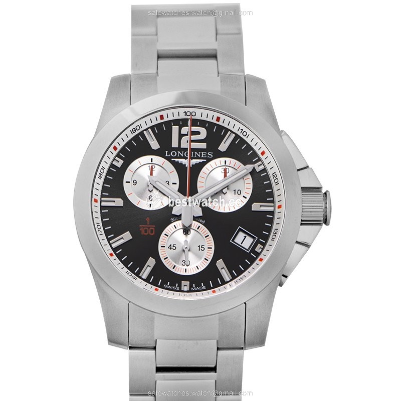 Longines Conquest Mens watch Unisex Quartz Steel L37004796 Replica 2