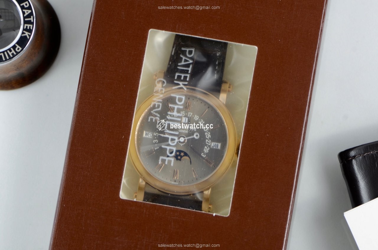Patek Philippe Perpetual Calendar Mens watch Unisex Automatic Rose gold 5059R-017 Replica 2