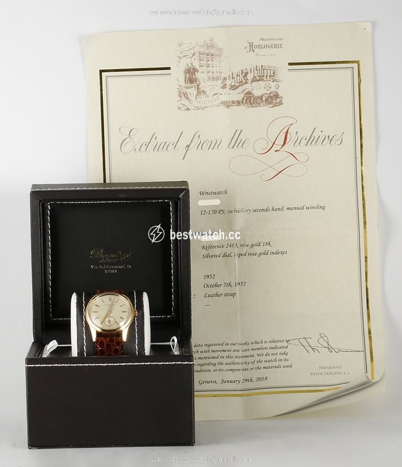 IMG_9085 Patek Philippe Calatrava Manual winding Rose gold 2483 Replica 2
