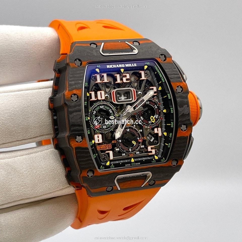 Richard Mille RM 011 Mens watch Unisex Automatic Carbon RM11-03 CA-FQ Replica 2