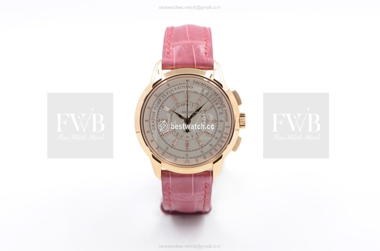 IMG_9085 Patek Philippe Chronograph Womens watch Automatic Rose gold 4675R-001 Replica 2
