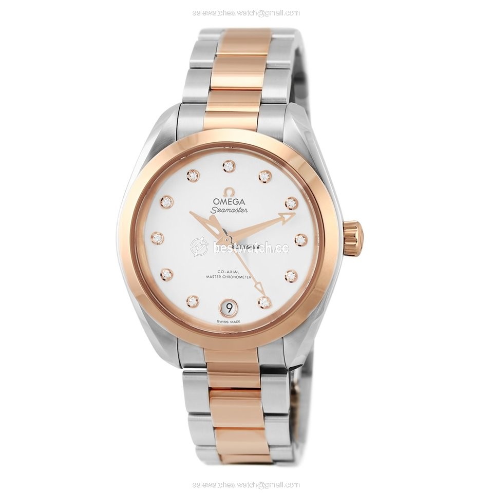 Omega Seamaster Aqua Terra Womens watch Automatic Gold Steel 220.20.34.20.52.001 Replica 2