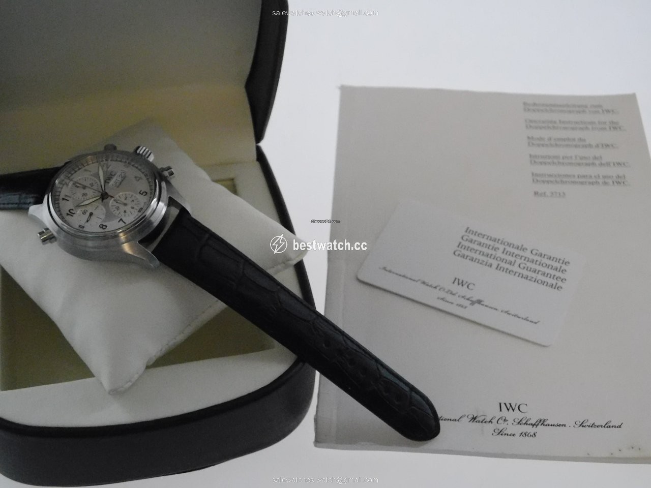 IMG_9085 IWC Pilot Double Chronograph Mens watch Unisex Automatic Steel 3713 Replica 2