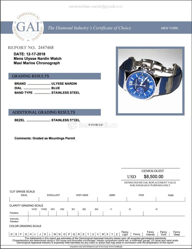 IMG_9085 Ulysse Nardin Marine Chronograph Mens watch Unisex Automatic Steel 353-66 323 Replica 2