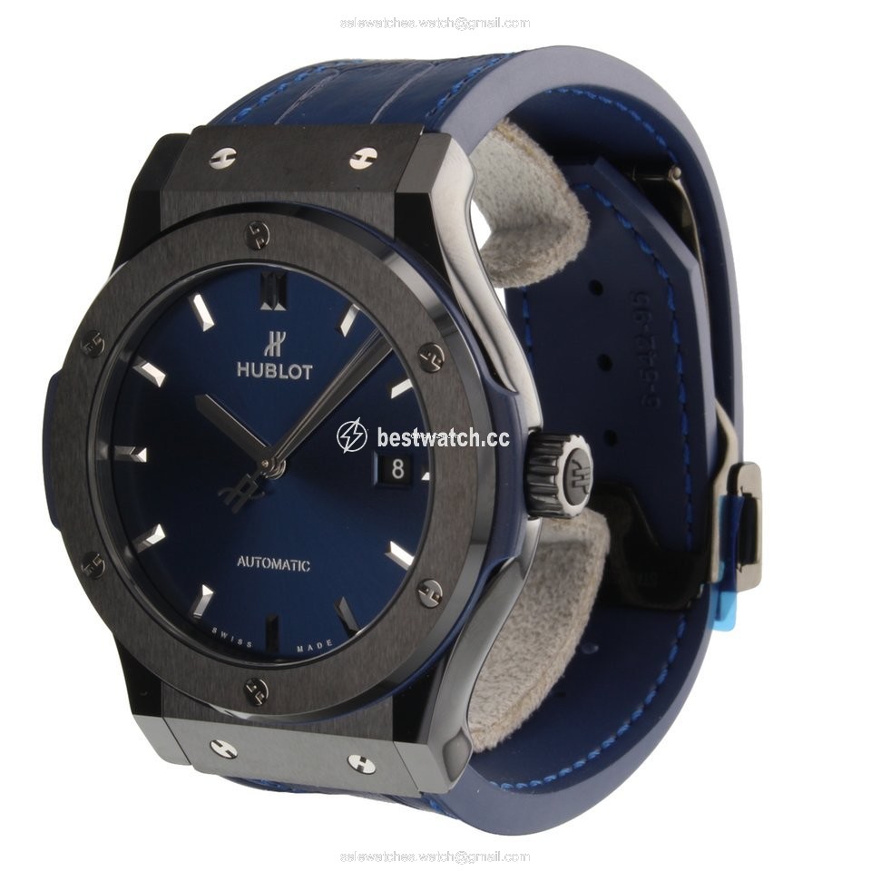 IMG_9085 Hublot Classic Fusion Blue Mens watch Unisex Automatic Ceramic 542CM7170LR Replica 2