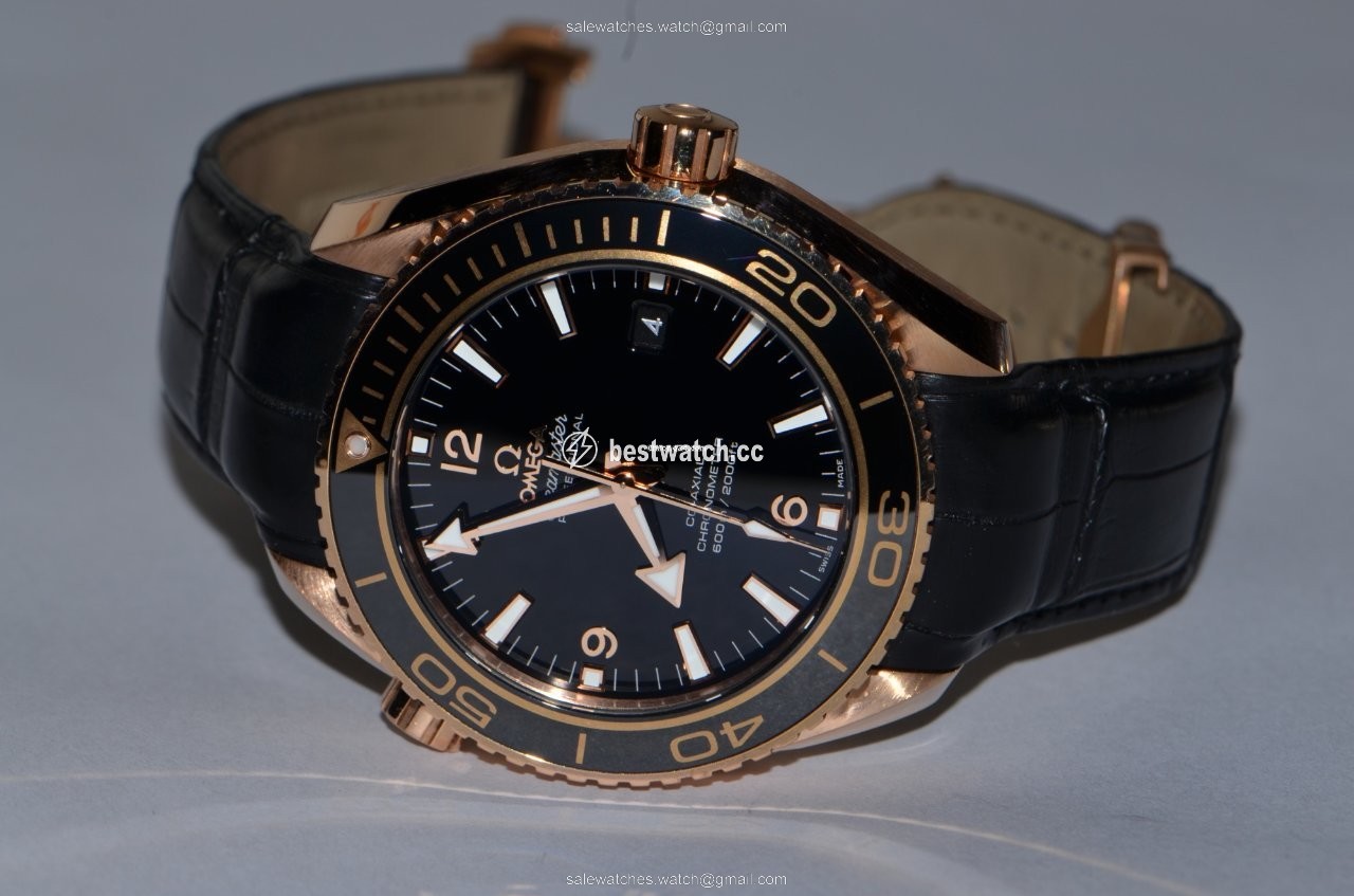 Omega Seamaster Planet Ocean Mens watch Unisex Automatic Rose gold 222.63.46.20.01.001 Replica 2