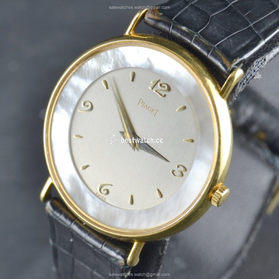 IMG_9085 Piaget Mens watch Unisex Quartz Yellow gold 8062 Replica 2