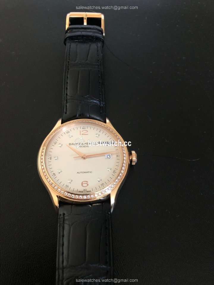 IMG_9085 Baume & Mercier Clifton Mens watch Unisex Automatic Rose gold MOA10194 Replica 2