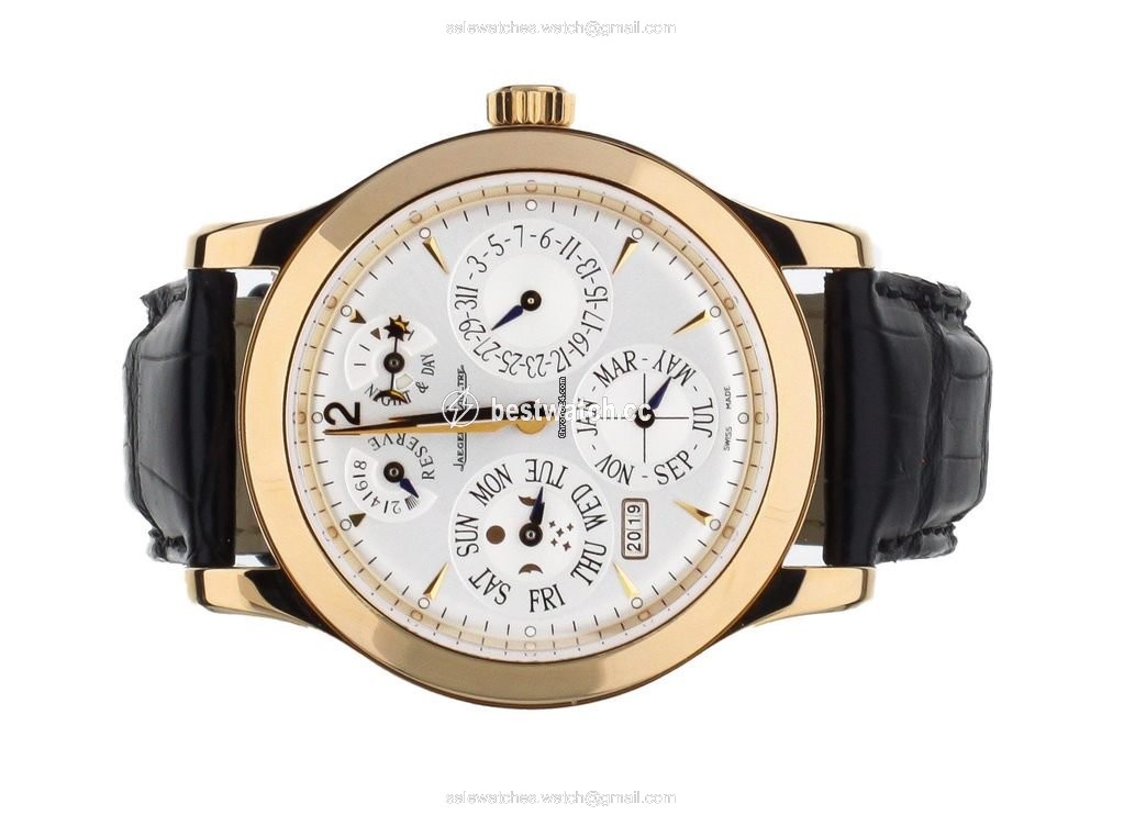 IMG_9085 Jaeger-LeCoultre Master Eight Days Perpetual Mens watch Unisex Automatic Rose gold 146.2.26.S Replica 2