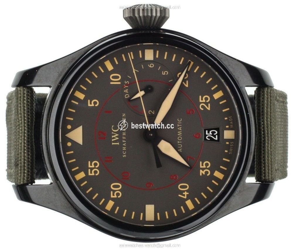 IMG_9085 IWC Big Pilot Top Gun Miramar Mens watch Unisex Automatic Ceramic IW5019-02 Replica 2