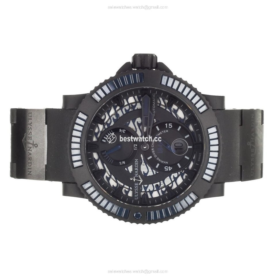 IMG_9085 Ulysse Nardin Diver Black Sea Mens watch Unisex Automatic Steel 263-92B3-3C 923 Replica 2