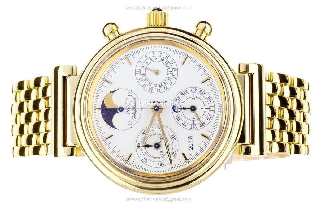 IMG_9085 IWC Da Vinci Perpetual Calendar Mens watch Unisex Automatic Yellow gold IW9252-01 Replica 2