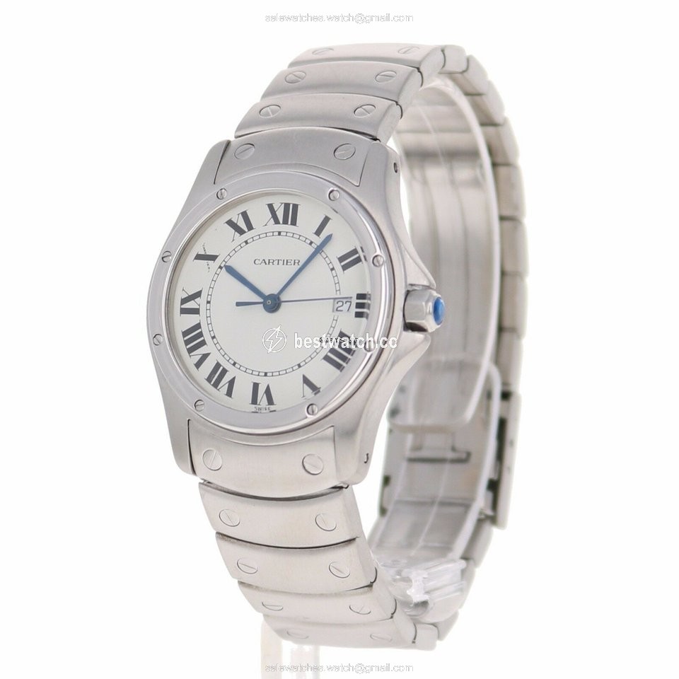 IMG_9085 Cartier Santos Womens watch Quartz Steel 1561-1 Replica 2
