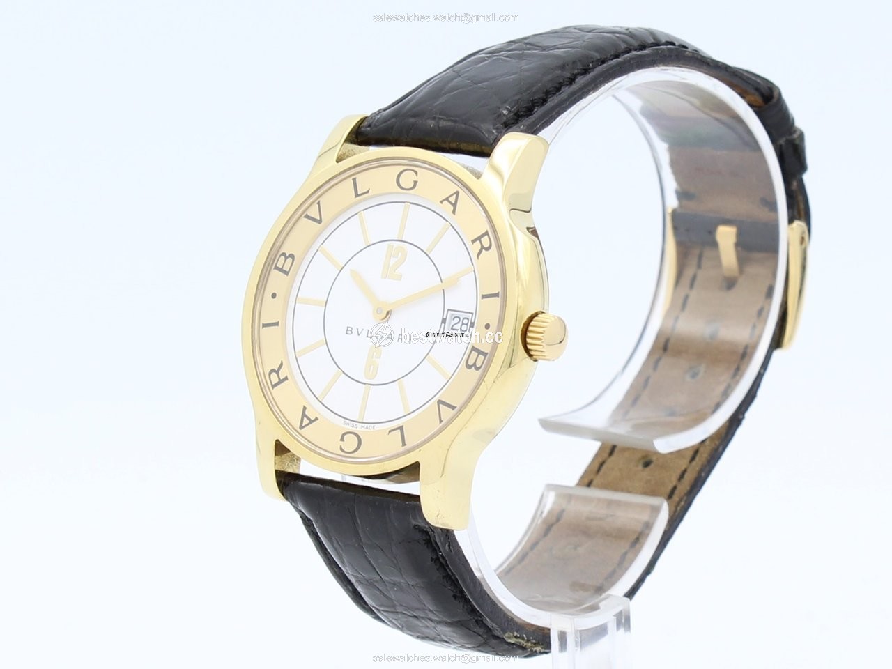 Bulgari Solotempo Mens watch Unisex Automatic Yellow gold ST 35 G Replica 2