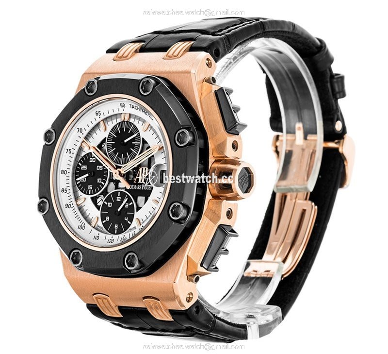 IMG_9085 Audemars Piguet Royal Oak Offshore Chronograph Mens watch Unisex Automatic Rose gold 26078RO.OO.D002CR.01 Replica 2