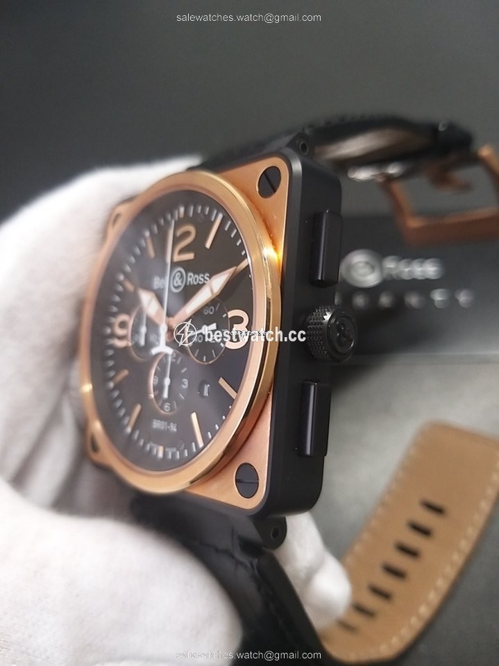 IMG_9085 Bell & Ross BR 01-94 Chronographe Mens watch Unisex Automatic Gold Steel BR01-94 Replica 2