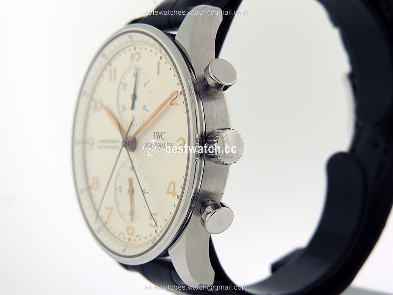 IMG_9085 IWC Portuguese Chronograph Mens watch Unisex Manual winding Steel IW3712-02 Replica 2