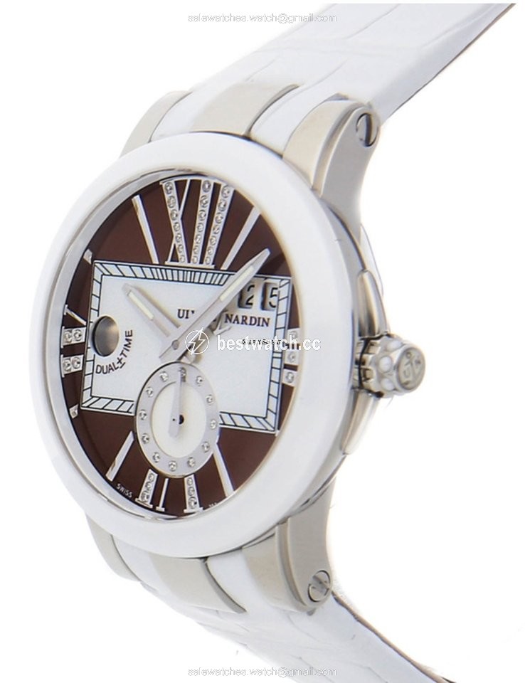 IMG_9085 Ulysse Nardin Executive Dual Time Lady Womens watch Automatic Steel 243-10 30-05 Replica 2