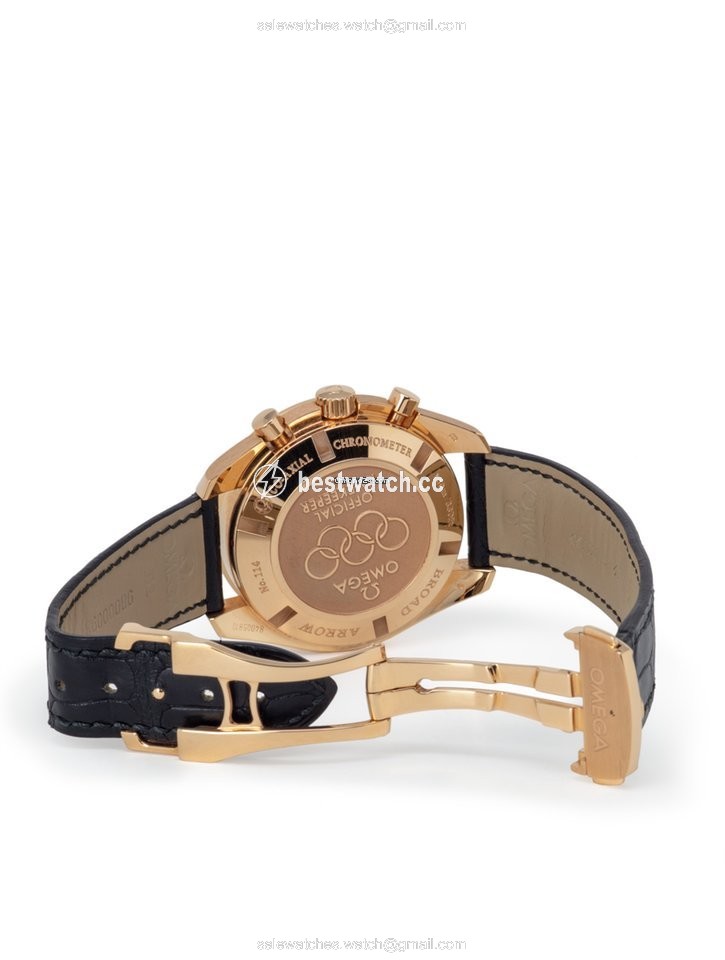 IMG_9085 Omega Speedmaster Broad Arrow Mens watch Unisex Automatic Rose gold 321.53.44.52.01.001 Replica 2