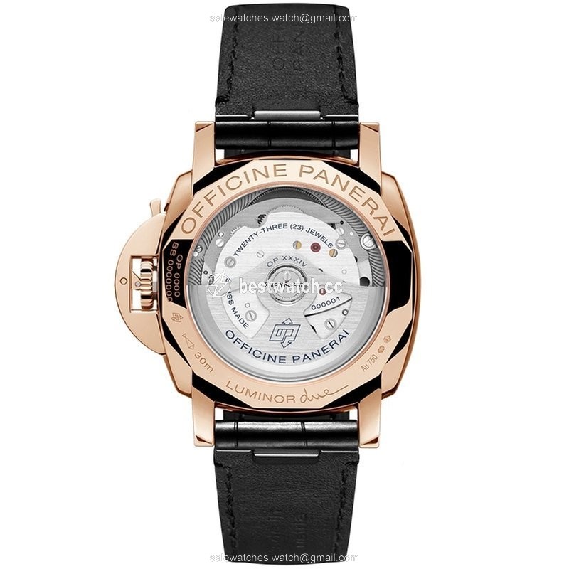 IMG_9085 Panerai Luminor Due Mens watch Unisex Automatic Rose gold PAM 01029 Replica 2