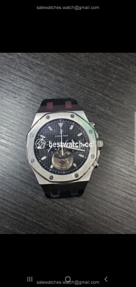 IMG_9085 Audemars Piguet Royal Oak Tourbillon Mens watch Unisex Manual winding Steel 25977st.oo.d002cr.01 Replica 2