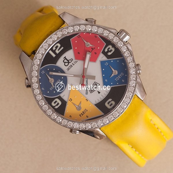 IMG_9085 Jacob & Co. Five Time Zone Mens watch Unisex Quartz Steel JC.4 Replica 2