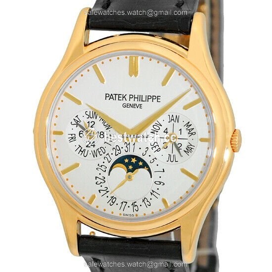 Patek Philippe Perpetual Calendar Mens watch Unisex Automatic Yellow gold 5140 J Replica 2
