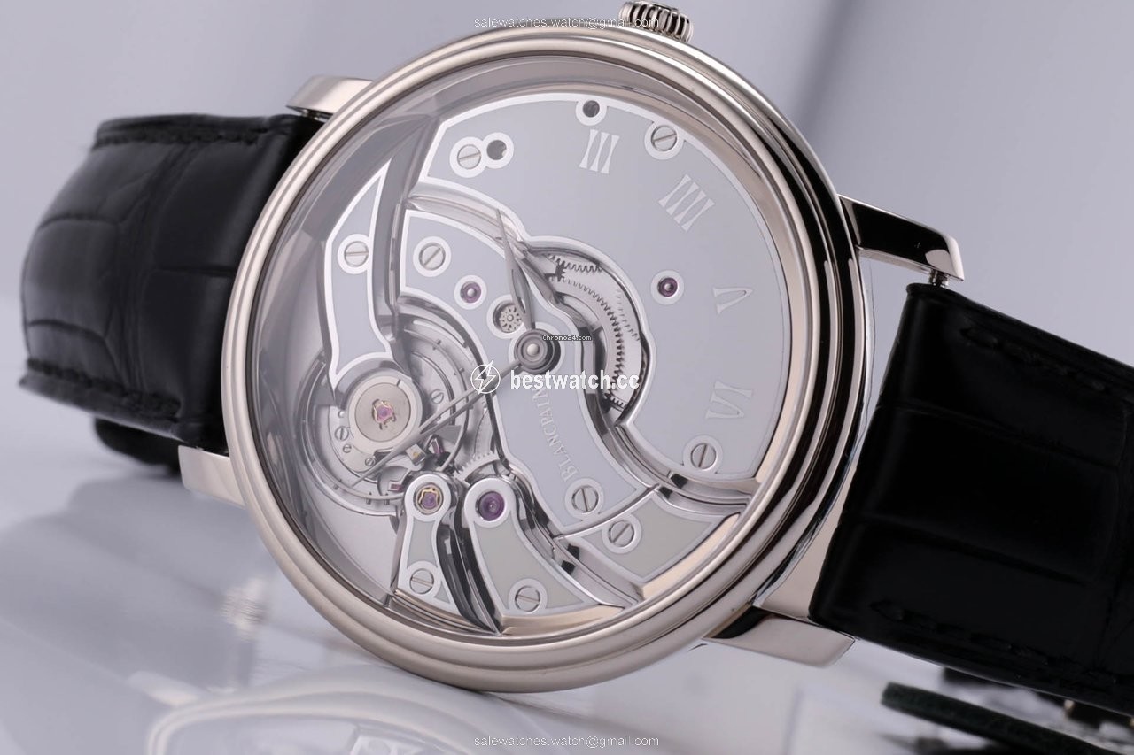 IMG_9085 Blancpain Villeret Mens watch Unisex Manual winding White gold 6616-1527-55B Replica 2