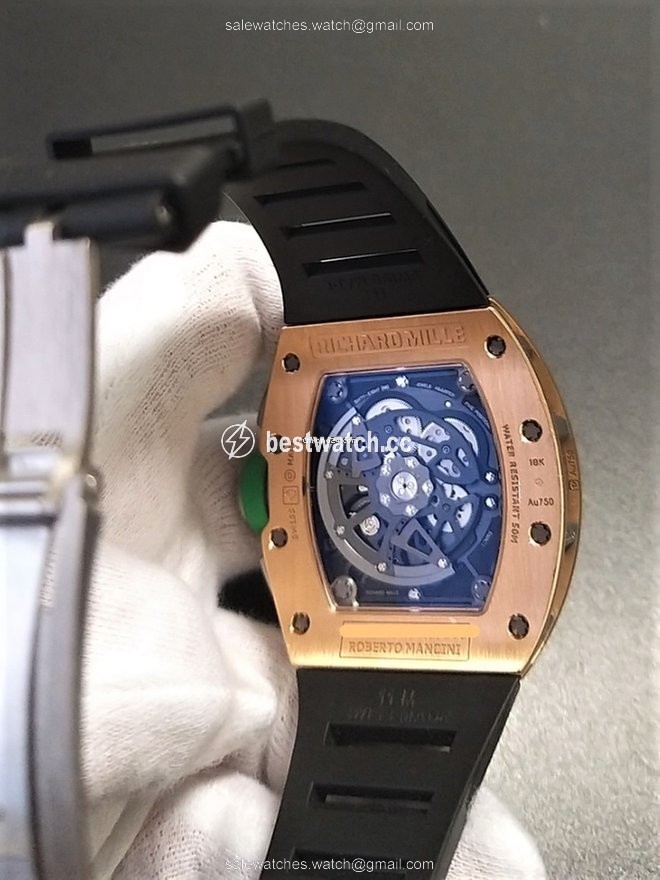 Richard Mille RM 011 Automatic Rose gold RM11-01 ROBERTO MANCINI Replica 2