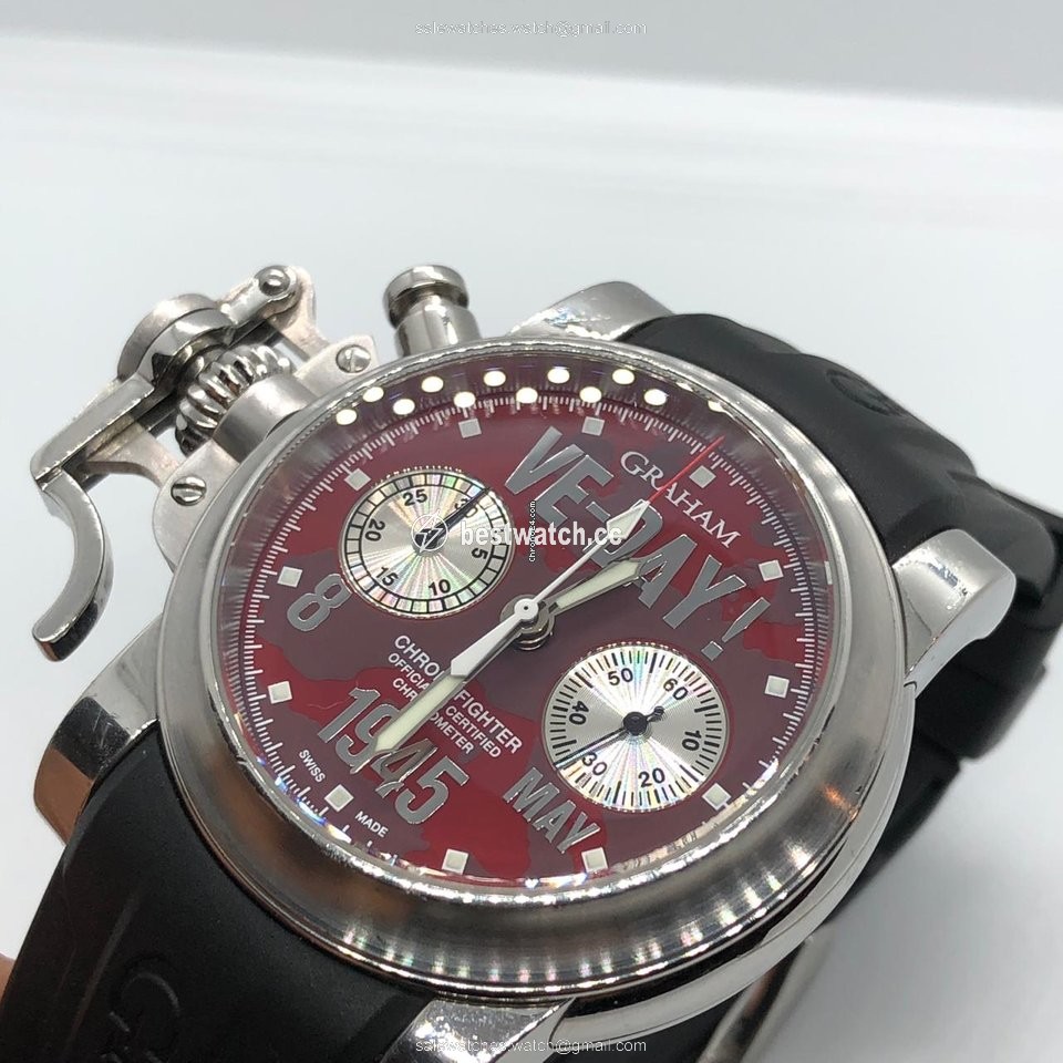 Graham Chronofighter Mens watch Unisex Automatic Steel 2CFBS.S01A.L30B Replica 2