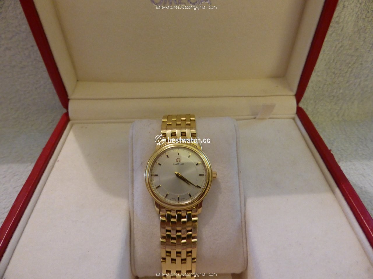 IMG_9085 Omega De Ville Prestige Womens watch Quartz Yellow gold 6503 833 Replica 2