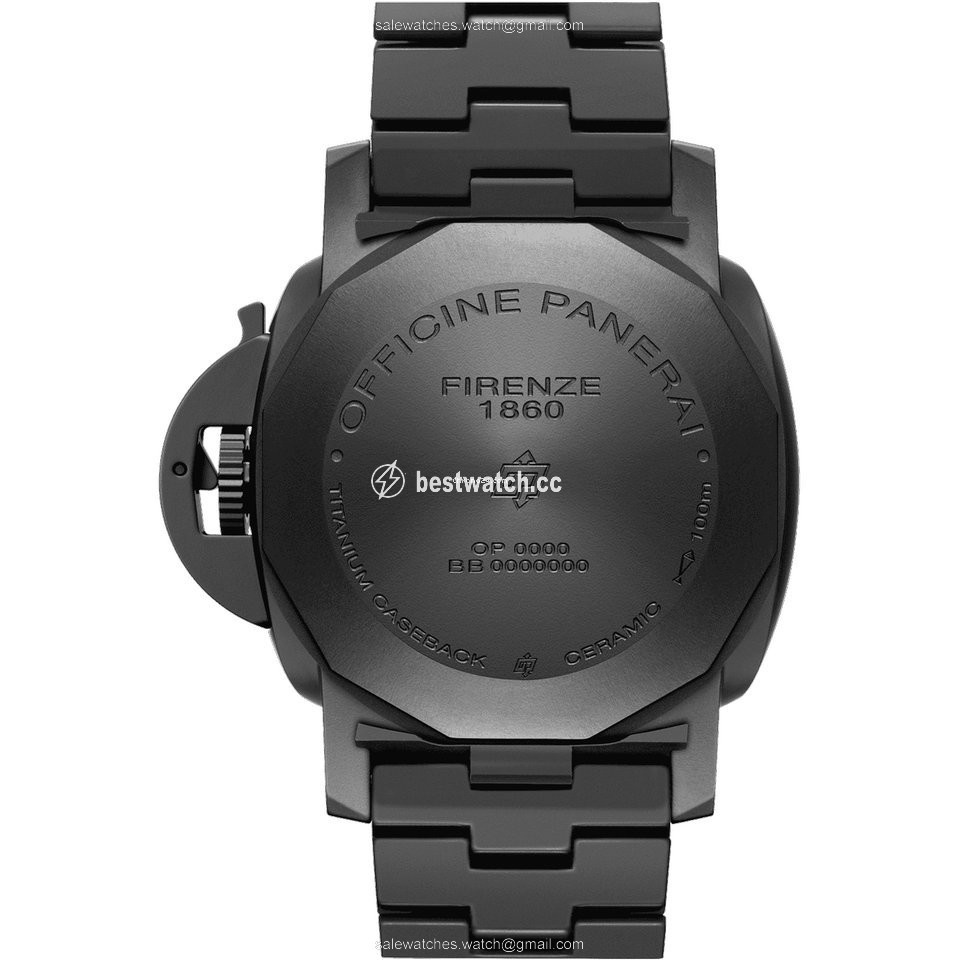 IMG_9085 Panerai Luminor 1950 3 Days GMT Automatic Mens watch Unisex Automatic Ceramic PAM01438 Replica 2