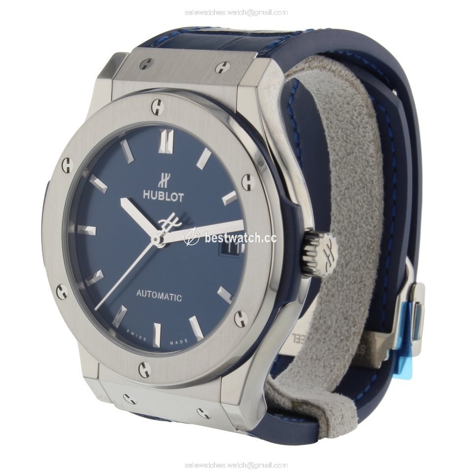 IMG_9085 Hublot Classic Fusion Blue Mens watch Unisex Automatic Titanium 511NX7170LR Replica 2
