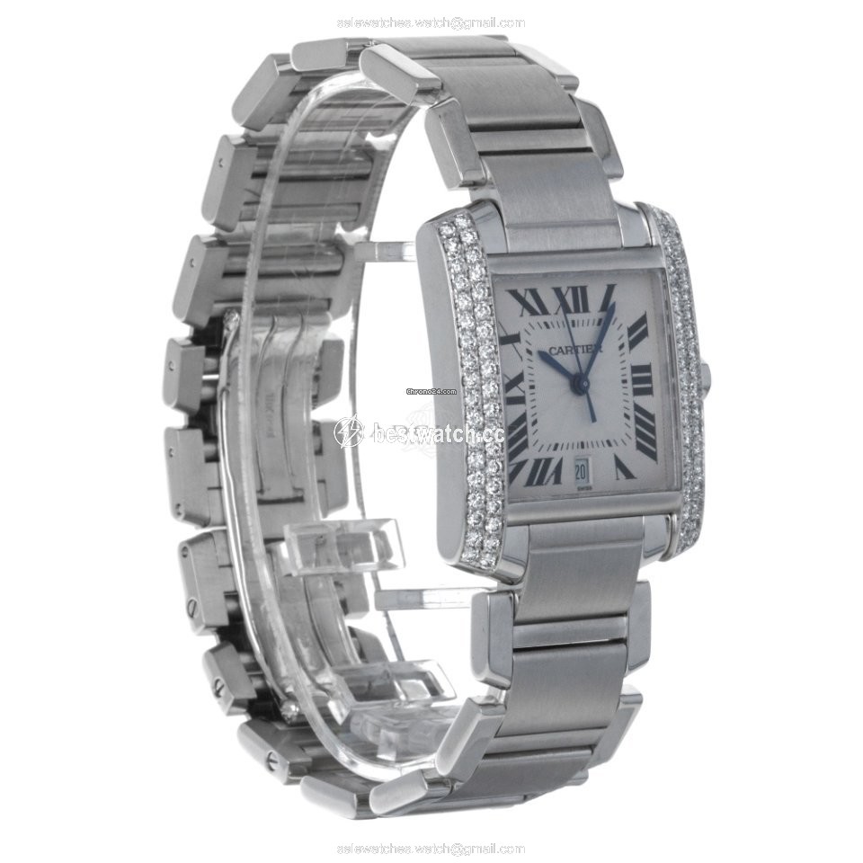 IMG_9085 Cartier Tank Francaise Mens watch Unisex Automatic White gold 2366 Replica 2