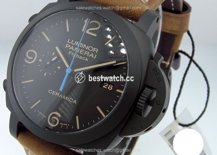 IMG_9085 Panerai Luminor 1950 3 Days Chrono Flyback Mens watch Unisex Automatic Ceramic PAM00580 Replica 2