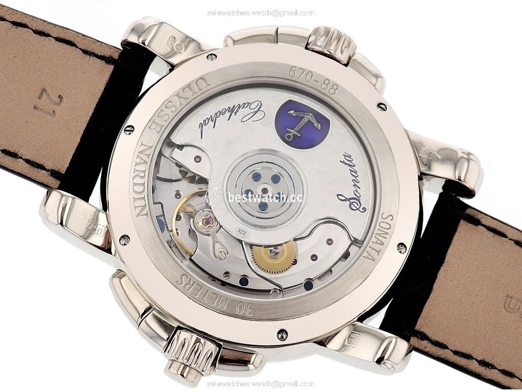 IMG_9085 Ulysse Nardin Sonata Mens watch Unisex Automatic White gold 670-88 212 Replica 2