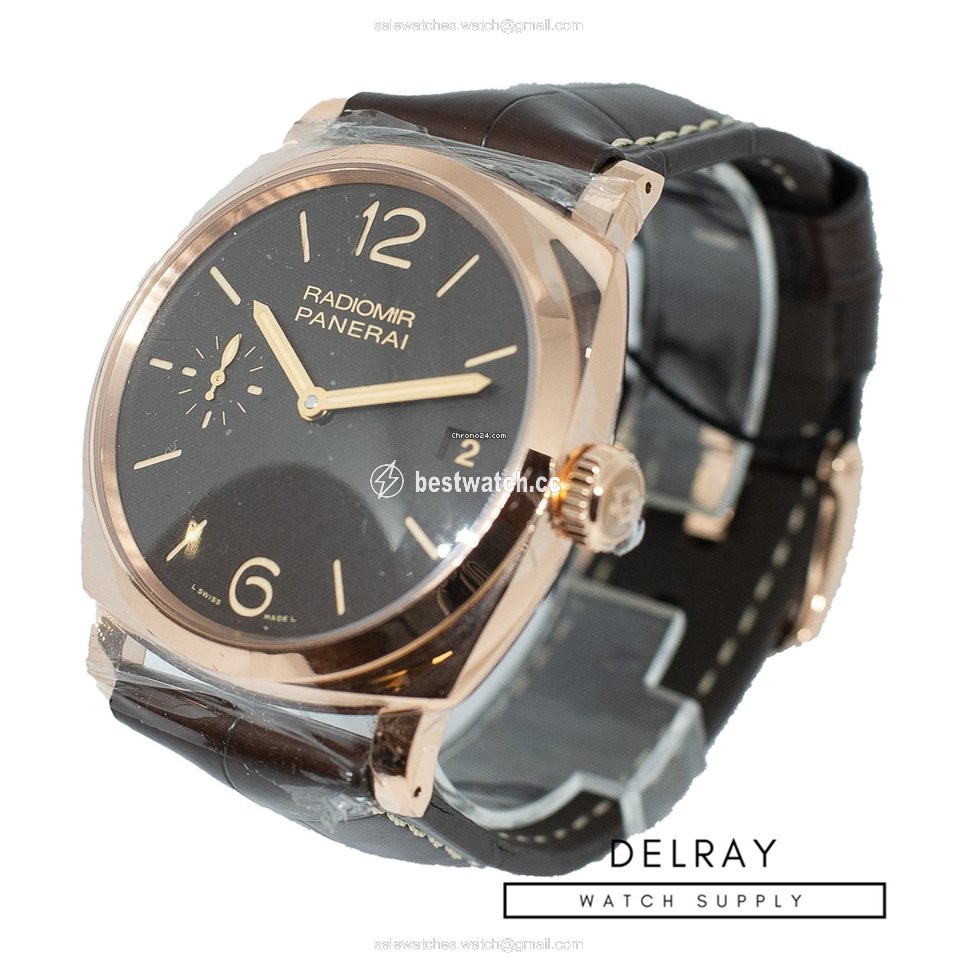 Panerai Radiomir 1940 3 Days Mens watch Unisex Manual winding Rose gold PAM515 Replica 2