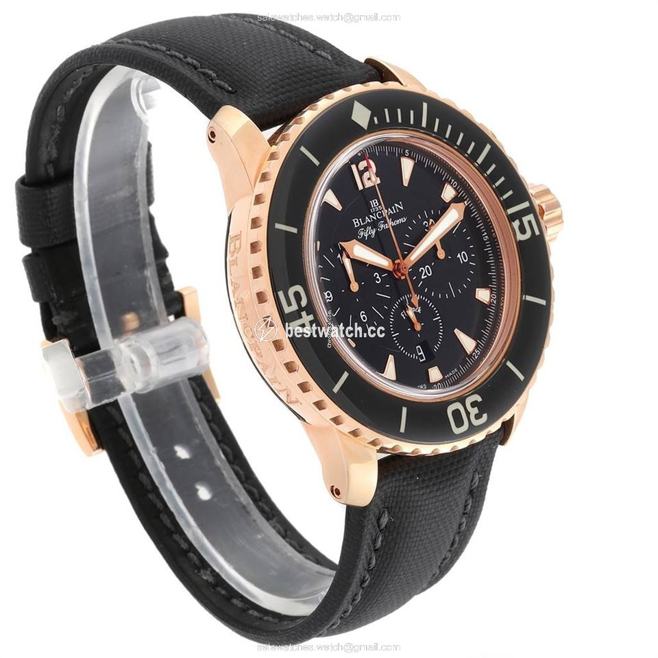 Blancpain Fifty Fathoms Mens watch Unisex Automatic Rose gold 5085F-3630-52 Replica 2