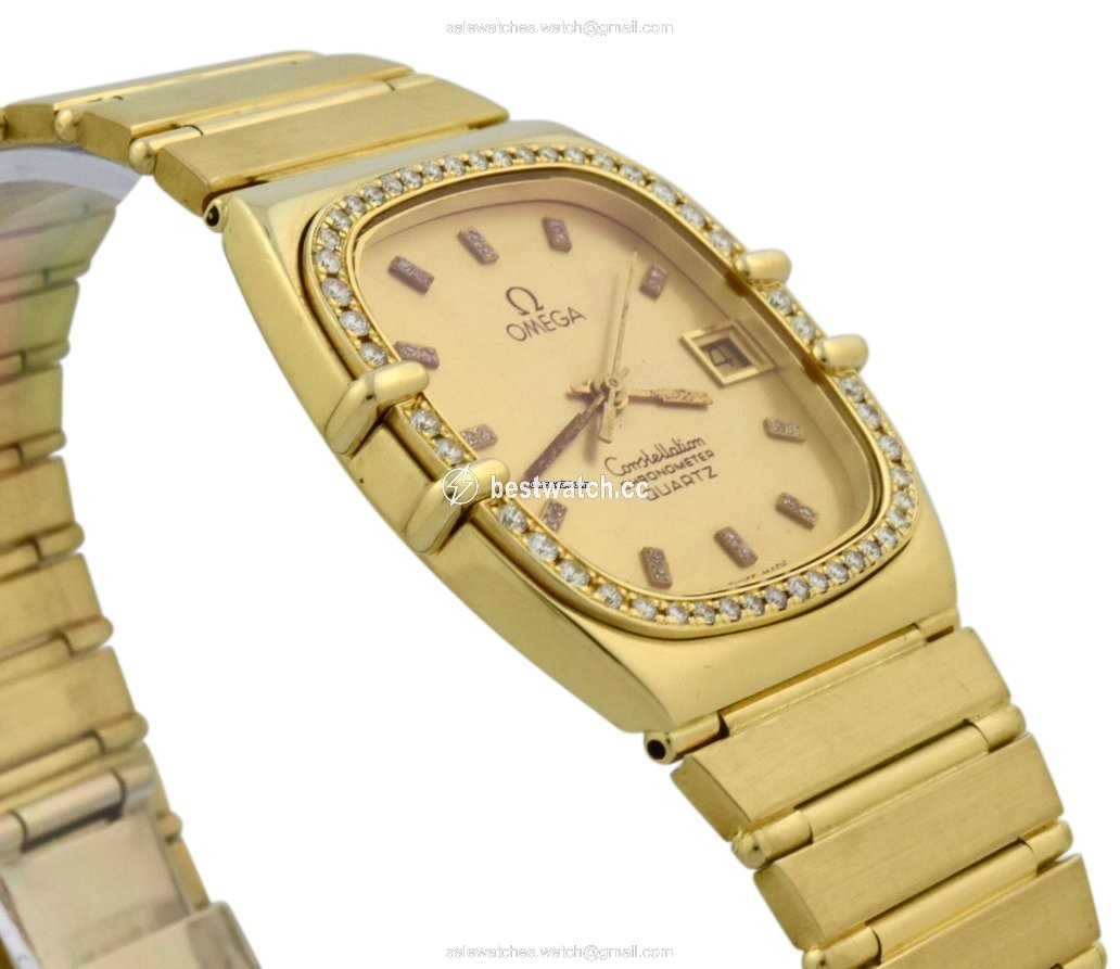 Omega Constellation Quartz Mens watch Unisex Quartz Yellow gold 498.0019 Replica 2