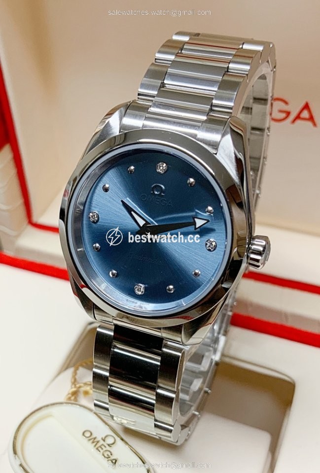 IMG_9085 Omega Seamaster Aqua Terra Womens watch Quartz Steel 220.10.28.60.53.001 Replica 2