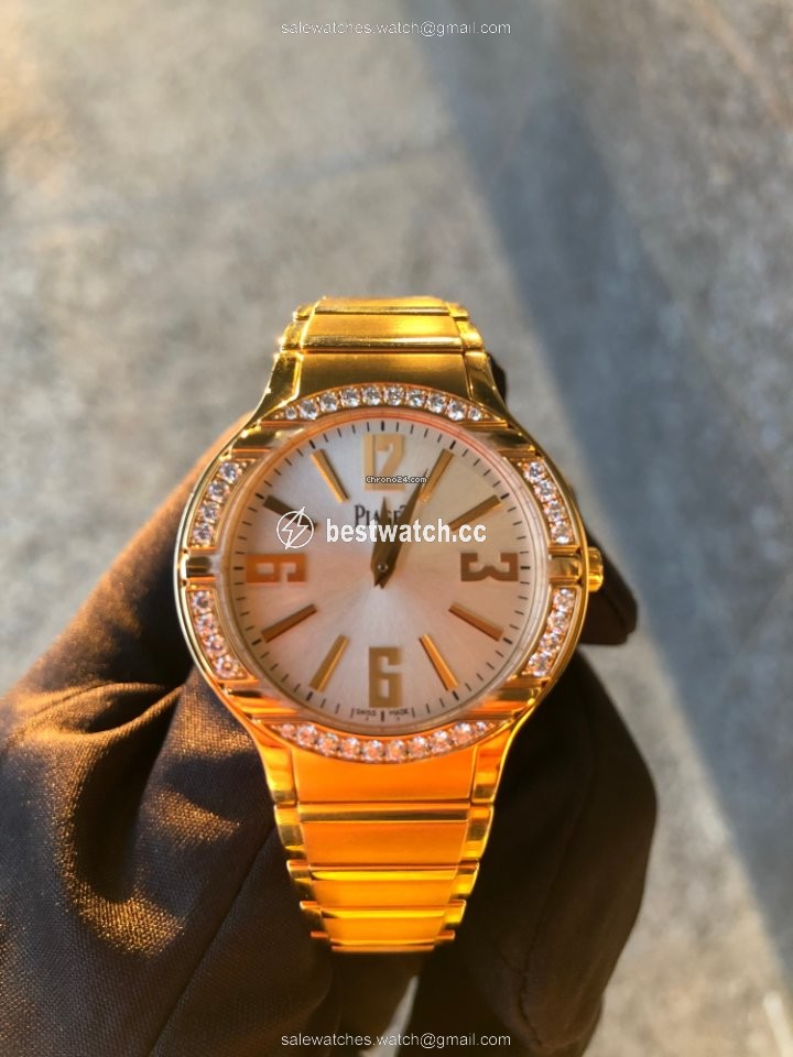 IMG_9085 Piaget Polo Womens watch Quartz Rose gold G0A36031 Replica 2