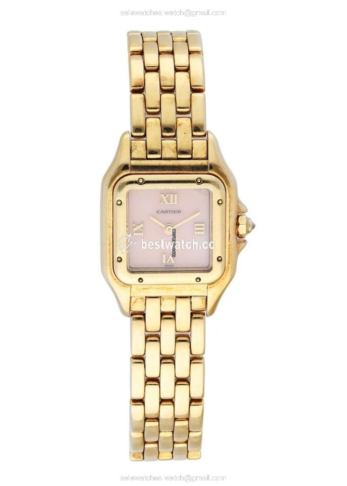 IMG_9085 Cartier Panthere Womens watch Quartz Yellow gold 7313 Replica 2