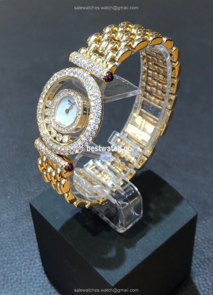 Chopard Happy Diamonds Womens watch Quartz Yellow gold 20 5617-21 Replica 2