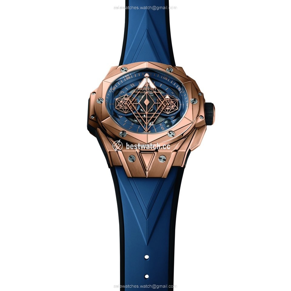 IMG_9085 Hublot Big Bang Sang Bleu Mens watch Unisex Automatic Rose gold 418.OX.5108.RX.MXM20 Replica 2